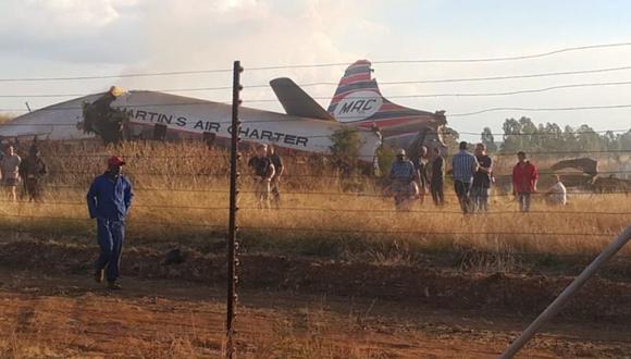 Al menos 19 personas heridas tras trágico accidente aéreo en Sudáfrica. (Captura: Twitter/@ER24EMS)