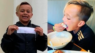 Niño utiliza sus ahorros para pagar el almuerzo de sus compañeros más necesitados