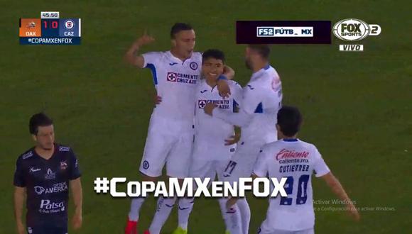 Misael Domínguez apareció en el Cruz Azul vs. Alebrijes por la jornada 3 del Grupo 5 de la Copa MX (Foto: captura de pantalla)