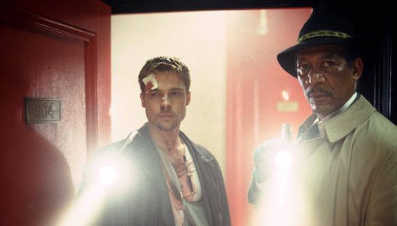 Brad Pitt y Morgan Freeman protagonizan "Seven" (1995) (Foto: New Line Cinema)