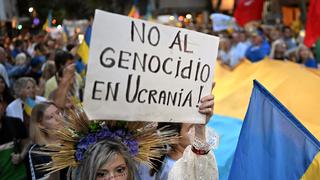 Ucranianos en Argentina piden el fin de la invasión rusa