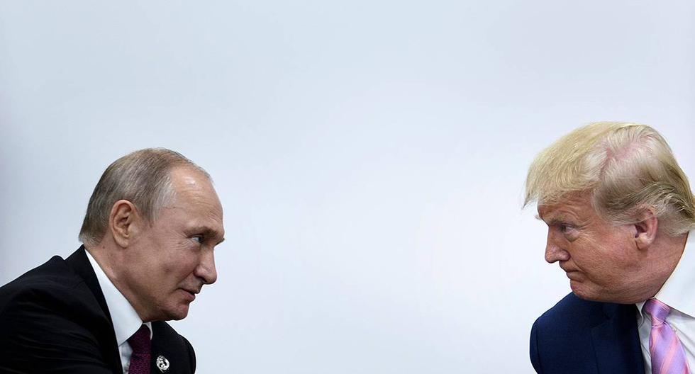 En la imagen, Vladimir Putin, presidente de Rusia, y Donald Trump, presidente de Estados Unidos. Desde Moscú instan a norteamericanos y talibanes a reanudar diálogo de paz. (Foto: AFP/archivo)