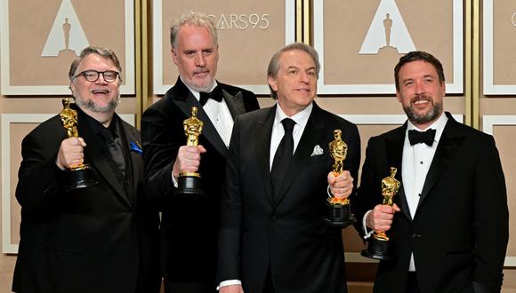 "Pinocho" de Guillermo del Toro se lleva el Oscar a Mejor película de animación. (Foto: AFP)
