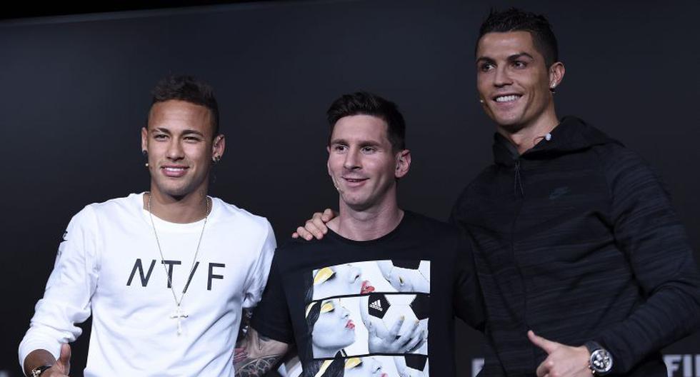 Neymar, Lionel Messi y Cristiano Ronaldo son los tres candidatos al Balón de Oro. (Foto: EFE)