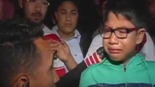 Niño llora desconsoladamente tras la derrota de Perú [VIDEO]