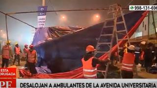 Comas: desalojan a ambulantes de la Av. Universitaria por obras de ampliación del Metropolitano | VIDEO