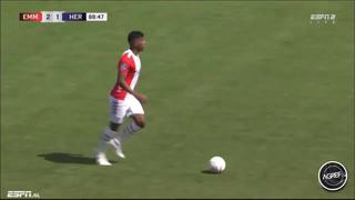 Miguel Araujo se lució con una gran asistencia para el 2-1 de FC Emmen vs. Heracles [VIDEO]