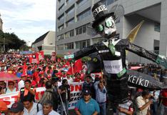 CGTP marchó por calles de Lima para exigir incremento del sueldo mínimo