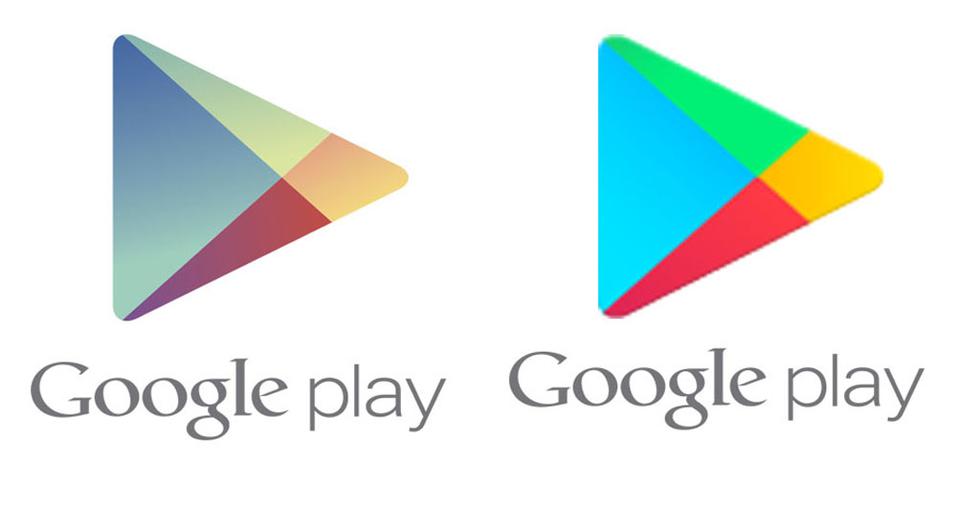A la derecha el nuevo ícono de la Google Play. (Foto: Google)