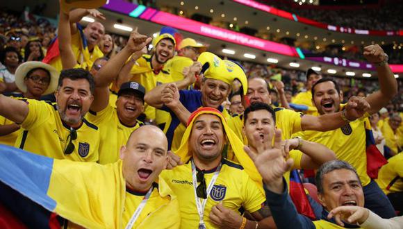 Hinchas de Ecuador realizan curioso cántico en el Mundial. (Foto: EFE)