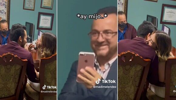 El padre de la novia tuvo una peculiar reacción cuando su hija besó a su esposo. | FOTO: @madimelendez / TikTok