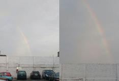 Un arcoiris adornó Lima esta mañana