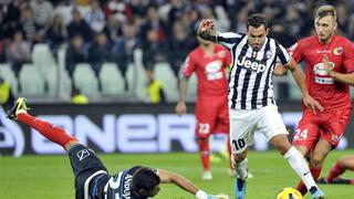Juventus goleó 4-0 al Catania y se pone a dos puntos de la Roma