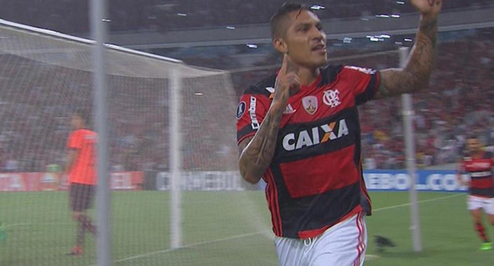 Paolo Guerrero abrió el marcador en el Maracaná y puso en ventaja al Flamengo sobre Atlético Paranaense. (Foto: Captura)