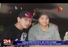 Lima: Escolares enamorados que se conocieron por Facebook escapan