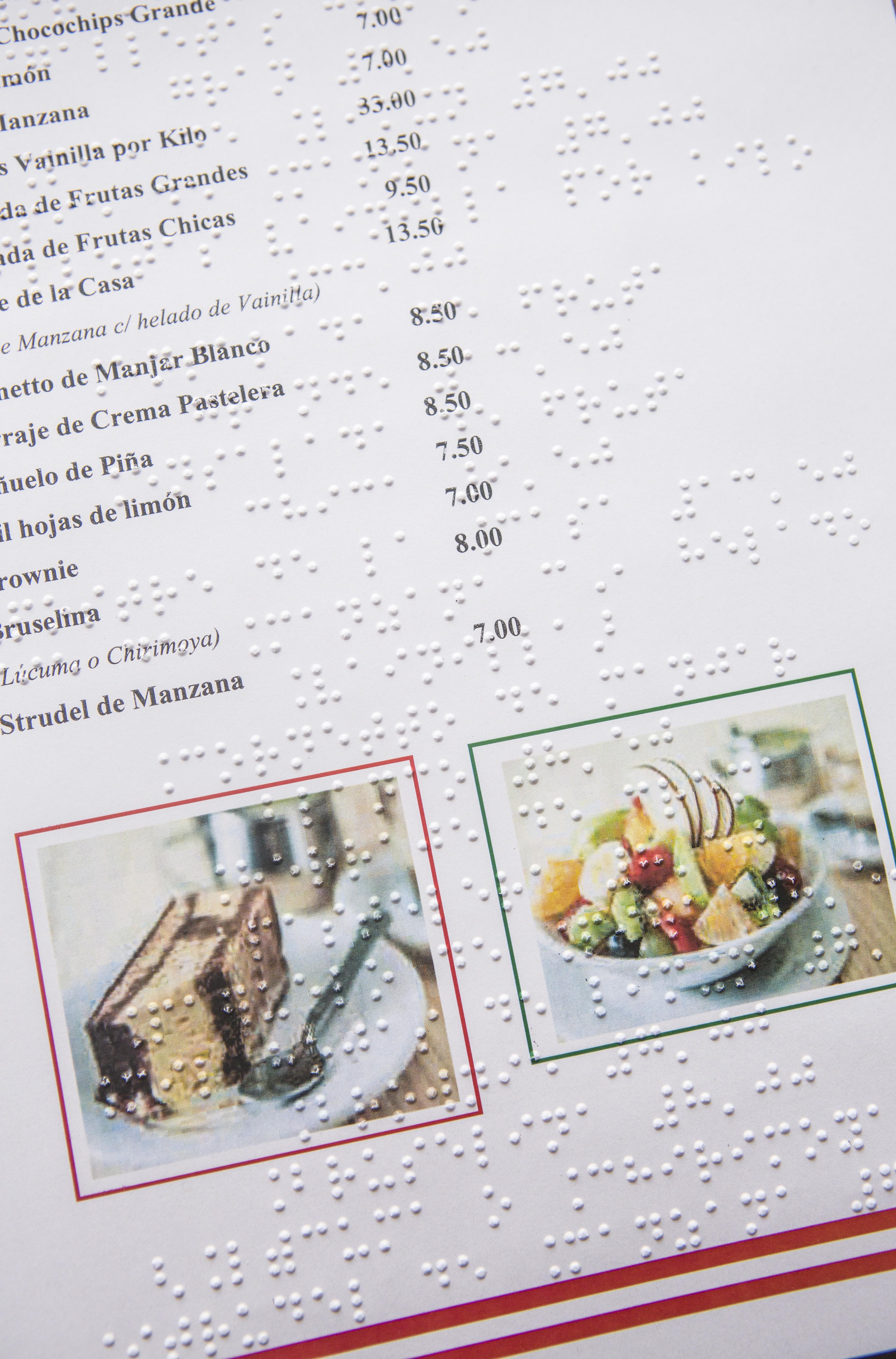 La adaptación de las cartas contempla todos los platos del menú.