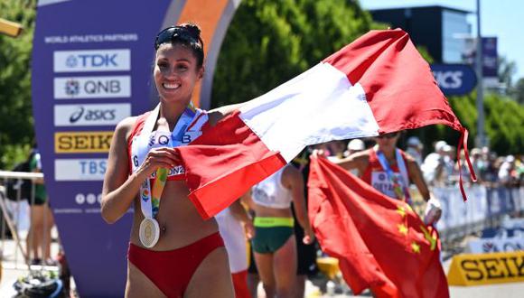 Kimberly García se proclamó campeona en el Mundial de Atletismo 2022 en Eugene. (Foto: AFP)