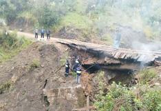 Áncash: reportan derrumbe de dos puentes en el distrito de San Luis