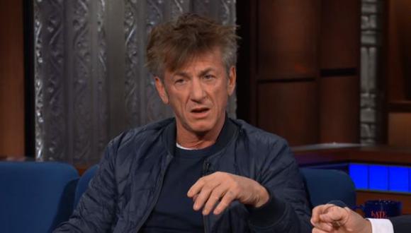 Sean Penn en el programa "The late Show". (Captura de video)