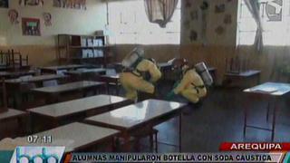 Arequipa: 5 escolares quedaron heridas en experimento químico