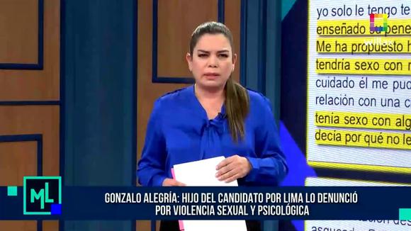 Gonzalo Alegría pronounces on the complaint of sexual assault