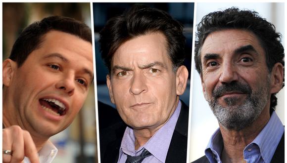 Los actores Jon Cryer y Charlie Sheen, así como el creador de "Two and a Half Men", Chuck Lorre son los que mejor conocen las circunstancias de la salida del protagonista de la popular sitcom. (Foto composición con imágenes de Mark Ralston, Robyn Beck y Jason Merritt/ AFP)