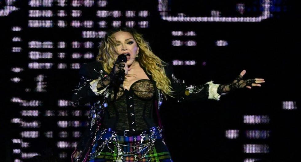 Madonna en el show que ofreció el sábado último en Río de Janeiro. (AFP)