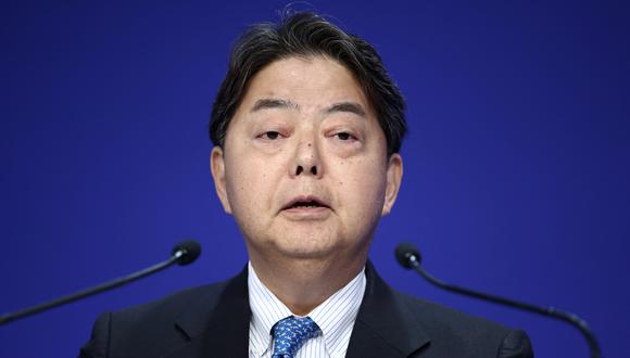 El Ministro de Relaciones Exteriores de Japón, Yoshimasa Hayashi. (Foto de HENRY NICHOLLS / PISCINA / AFP)
