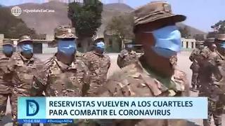 Así recibieron a los reservistas del Ejército que lucharán contra el coronavirus