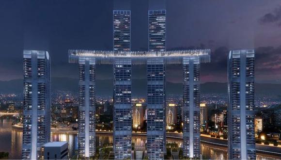 Con una iluminación que promete ser espectacular, el conjunto de edificios cambió el 'skyline' de la ciudad de Chongqing. (Capitaland)