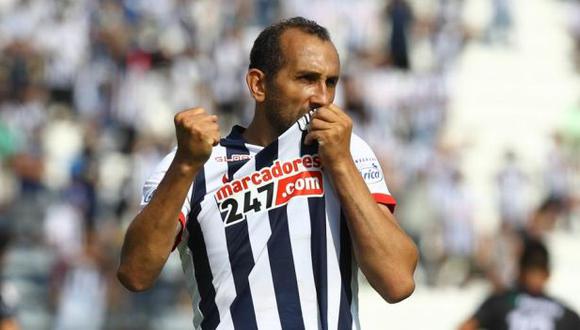 Hernán Barcos es el goleador de Alianza Lima en la presente temporada. Foto: GEC.