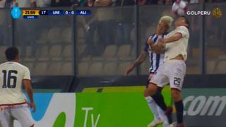 Universitario vs. Alianza: brutal choque de cabezas entre Hohberg y Corzo [VIDEO]