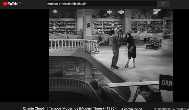 Puedes disfrutar en buena copia y con dominio público "Tiempos modernos" de Charles Chaplin. (Foto: YouTube)