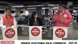 Candidatos a la alcaldía de San Juan de Miraflores Alex Trujillo y Javier Altamirano debatieron en El Comercio