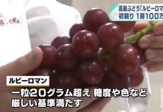 Venden racimo de uvas a US$ 8.200 en Japón | VIDEO