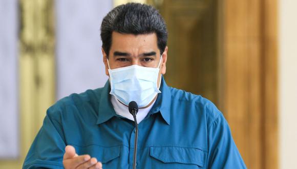 El presidente Nicolás Maduro durante un mensaje televisado en el Palacio Presidencial de Miraflores en Caracas. (Foto: Archivo / AFP / Presidencia de Venezuela / JHONN ZERPA).
