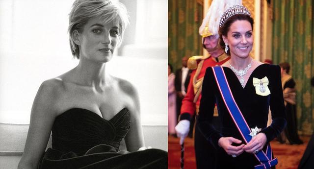 La recepción al cuerpo diplomático en Buckingham ha configurado la velada perfecta para que la duquesa de Cambridge brille con una de las joyas más importantes de la casa real.  (Fotos: Instagram/ @vintagesouls, @shoppingstylees)