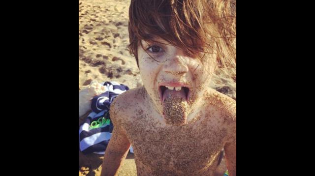Matteo Martin en un día de playa. (Foto: Instagram)