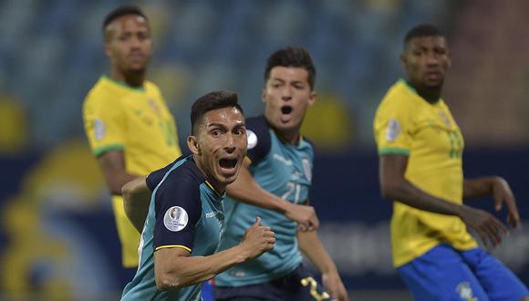 Ángel Mena anotó el gol del empate ante Brasil y el que logró darle la clasificación a cuartos de final. | Foto: AFP