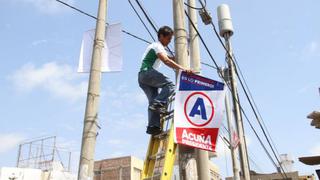 Municipalidad de Trujillo retira propaganda política prohibida