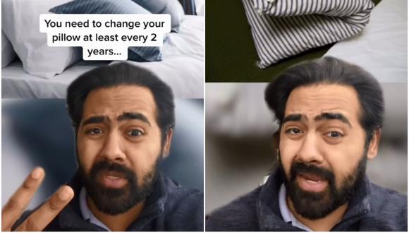Karan Raj es un popular médico tiktoker que recientemente se volvió viral por explicar por qué es necesario cambiar las almohadas cada cierto tiempo. (Foto: dr.karanr / TikTok)