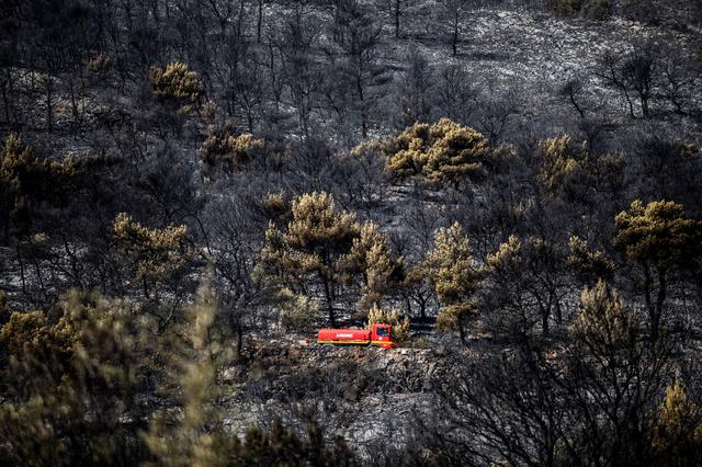 "Fue un incendio enorme con llamas de 20 metros de altura", dijo el jefe de la protección civil, Nikos Hardalias, en el canal de televisión Antenna TV. (Foto: AFP)