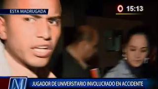 Futbolista Diego Chávez implicado en accidente automovilístico