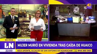 Huarochirí: reportan la muerte de una mujer tras caía de huaico | VIDEO