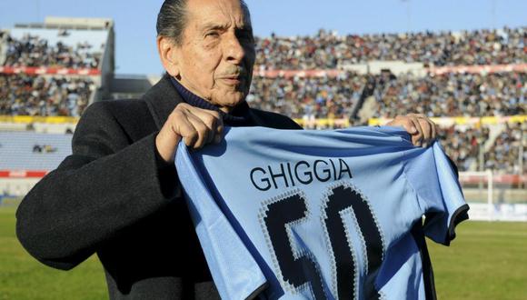Alcides Ghiggia en un homenaje realizado en 2015. (Foto: Reuters)