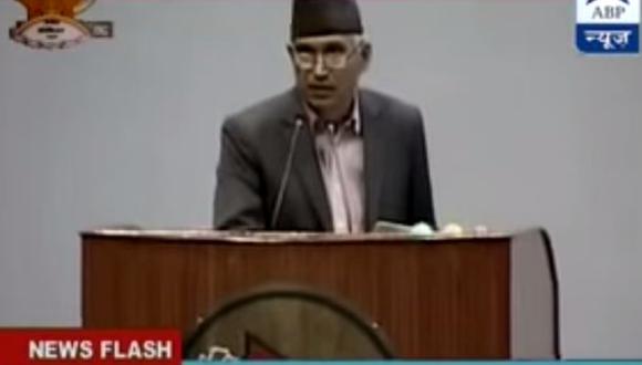 Terremoto asustó al presidente de Nepal en pleno discurso