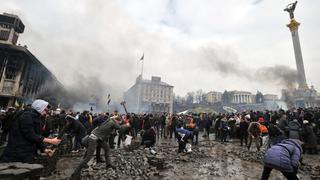 Kiev: la Plaza de la Independencia antes y después