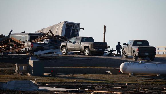 Una persona murió debido a potentes tormentas que azotaron el centro-occidente de Estados Unidos en medio de temperaturas inusualmente cálidas. (Foto: The Des Moines Register / AP)