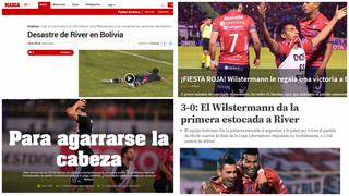 Mosquera y Wilstermann son noticia mundial por goleada a River en Libertadores