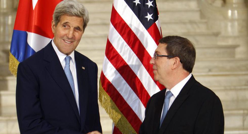 John Kerry y Bruno Rodríguez. (Foto: EFE)